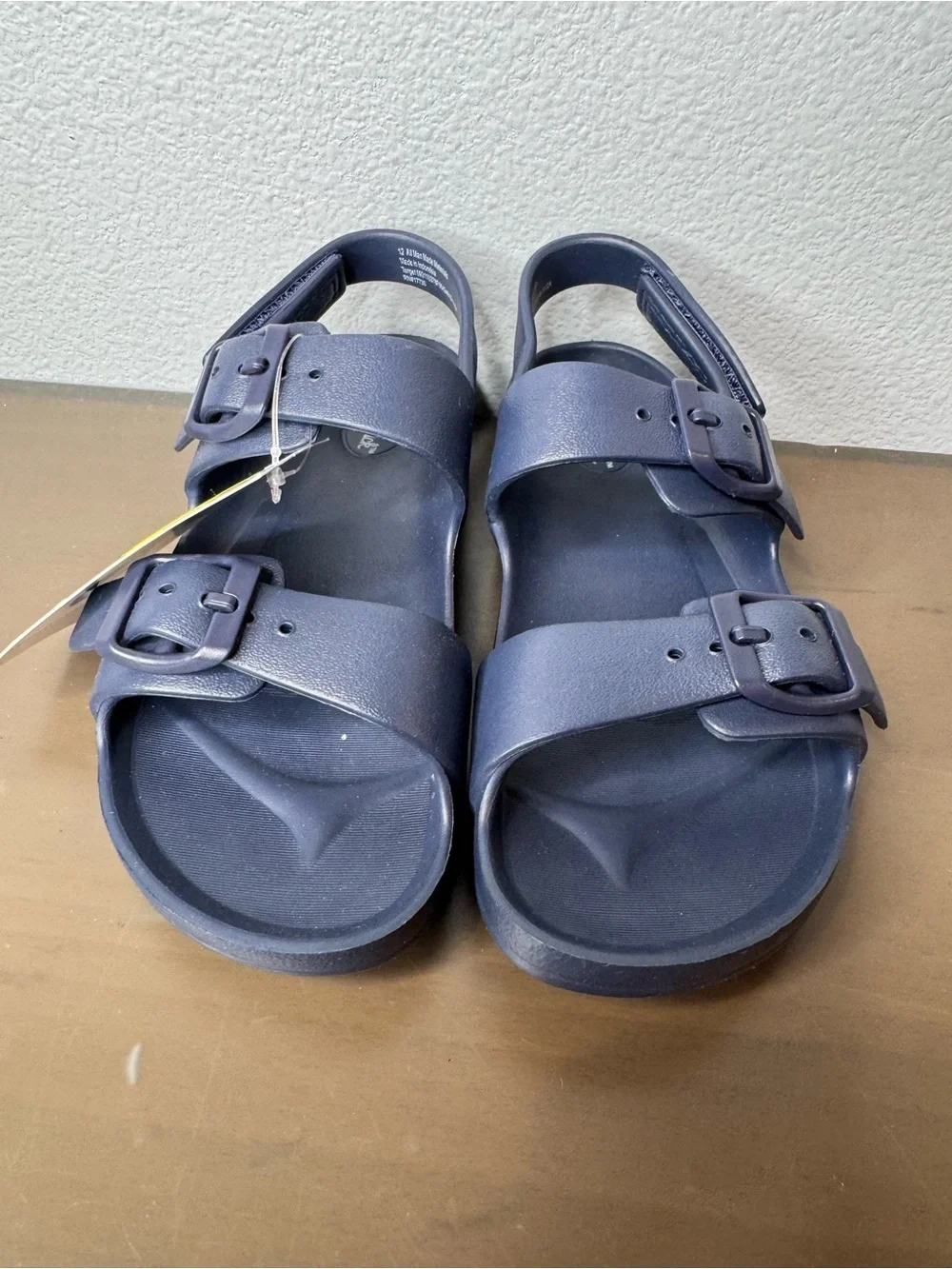NWT 12 boys Cat & Jack Navy Blue Buckle Strap Sandals